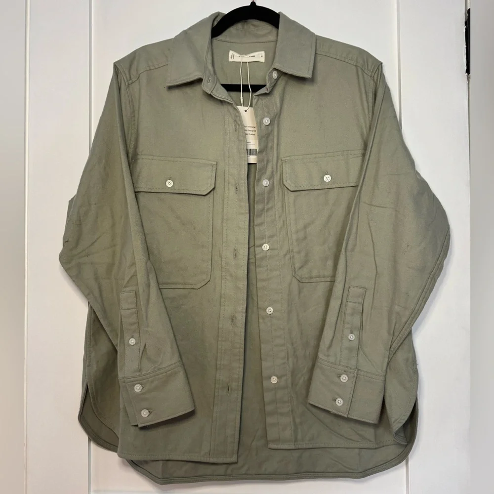 NWT Everlane womens Sage Green Shirt Jacket utility - Picture 1 of 4